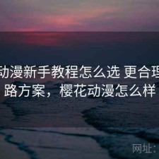 樱花动漫新手教程怎么选 更合理的思路方案，樱花动漫怎么样
