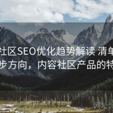内容社区SEO优化趋势解读 清单与下一步方向，内容社区产品的特点