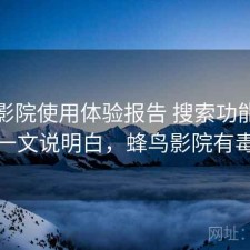 蜂鸟影院使用体验报告 搜索功能与要点一文说明白，蜂鸟影院有毒吗