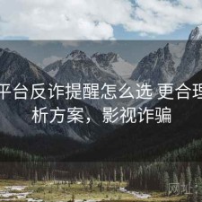 影视平台反诈提醒怎么选 更合理的解析方案，影视诈骗