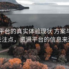 资讯平台的真实体验现状 方案与用户关注点，资讯平台的信息来源
