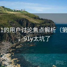 关于91的用户讨论焦点解析（第53期），91y太坑了