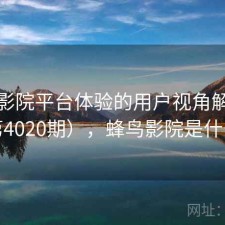 蜂鸟影院平台体验的用户视角解读（第4020期），蜂鸟影院是什么