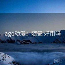 age动漫：随记 好用吗