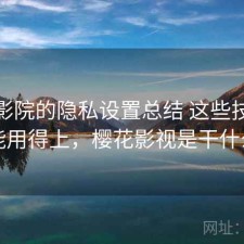 樱花影院的隐私设置总结 这些技巧你可能用得上，樱花影视是干什么的