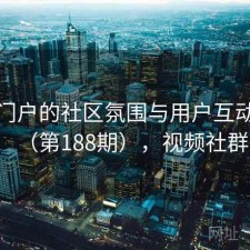 视频门户的社区氛围与用户互动研究（第188期），视频社群