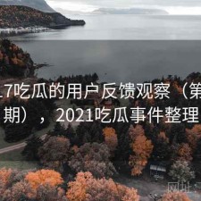 围绕17吃瓜的用户反馈观察（第2859期），2021吃瓜事件整理