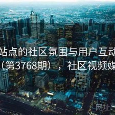 视频站点的社区氛围与用户互动研究（第3768期），社区视频媒体