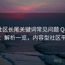 内容社区长尾关键词常见问题 Q&A：解析一览，内容型社区平台