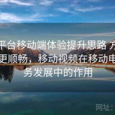 视频平台移动端体验提升思路 方法让体验更顺畅，移动视频在移动电子商务发展中的作用