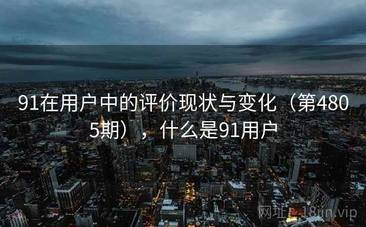 91在用户中的评价现状与变化（第4805期），什么是91用户  第2张