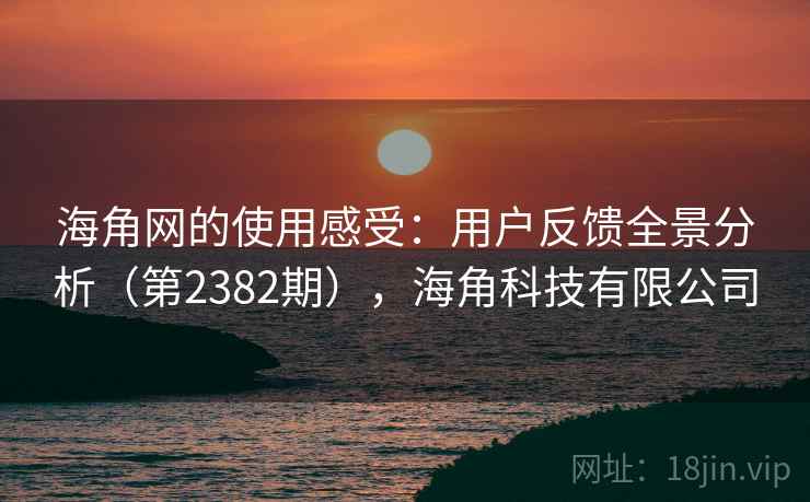 海角网的使用感受：用户反馈全景分析（第2382期），海角科技有限公司  第2张