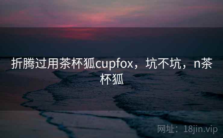 折腾过用茶杯狐cupfox，坑不坑，n茶杯狐  第1张