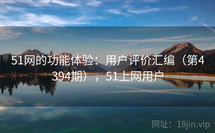 51网的功能体验：用户评价汇编（第4394期），51上网用户  第2张